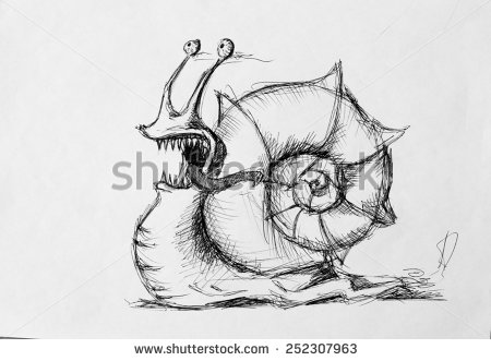 stock-photo-sketch-of-snail-pencil-drawing-for-your-design-252307963